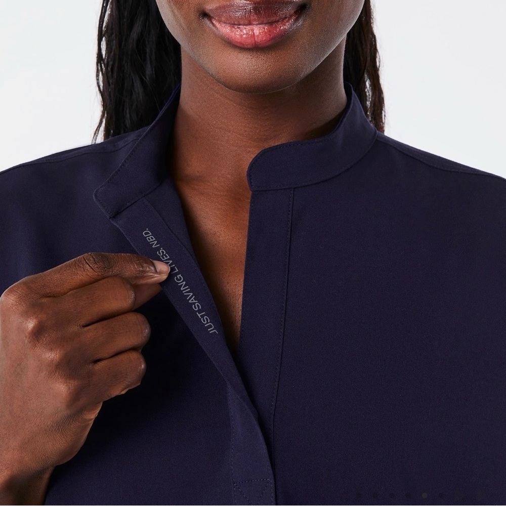 Figs: Navy Rafaela Oversized Scrub Top™